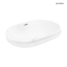 Tive umywalka 61x40 cm wpuszczana owalna z powłoką SmartClean biała OLTENS 40823000