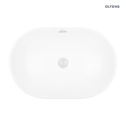 Tive umywalka 61x40 cm wpuszczana owalna z powłoką SmartClean biała OLTENS 40823000