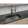 Stalvask zlewozmywak stalowy 1-komorowy 76x44 cm czarny OLTENS 71102300