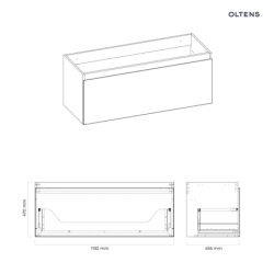 Vernal szafka 120 cm podumywalkowa wisząca grafit mat OLTENS 60016400