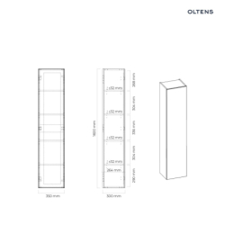 Vernal szafka 160 cm boczna wisząca szary mat OLTENS 61000700