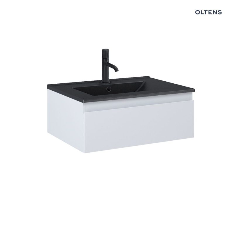 Zestaw Vernal umywalka z szafką 60 cm czarny mat/szary mat OLTENS 68005700