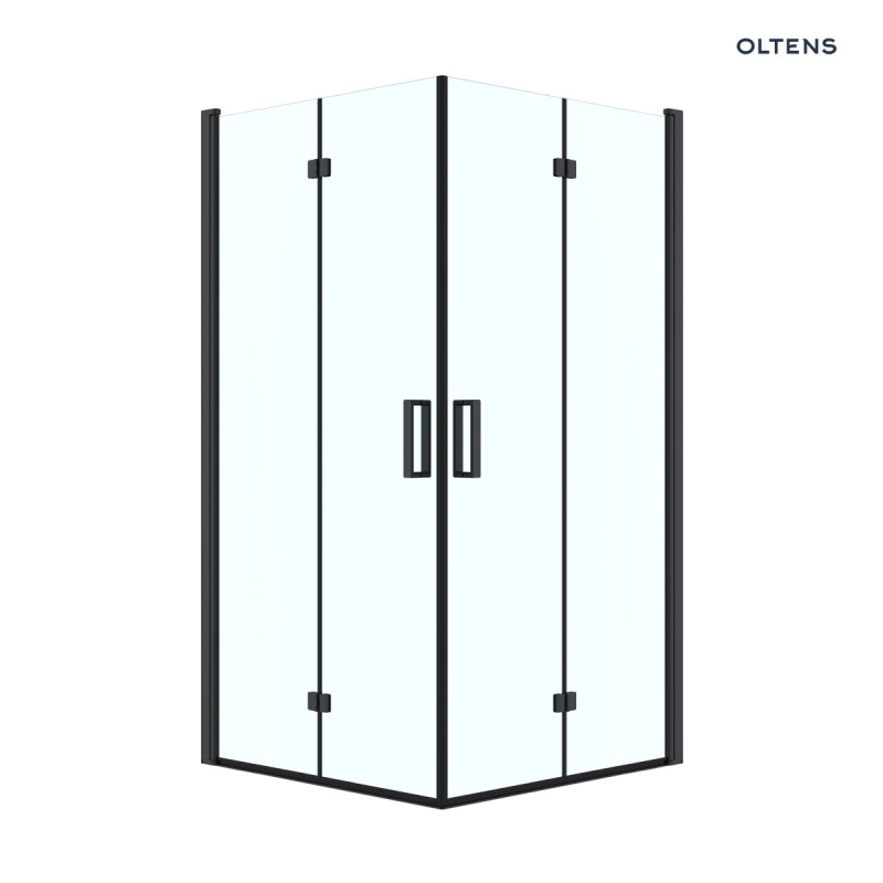 Byske kabina prysznicowa 90x90 cm kwadratowa czarny mat/szkło przezroczyste OLTENS 20002300