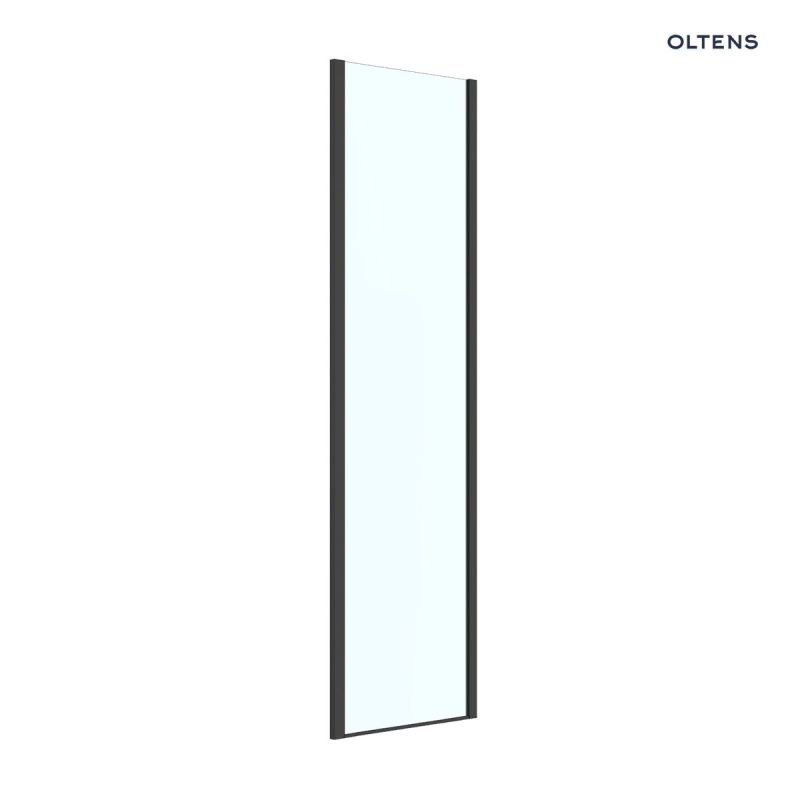 Breda ścianka prysznicowa 80 cm boczna czarny mat/szkło przezroczyste OLTENS 22104300