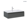 Zestaw Vernal umywalka z szafką 80 cm biały/grafit mat OLTENS 68006400