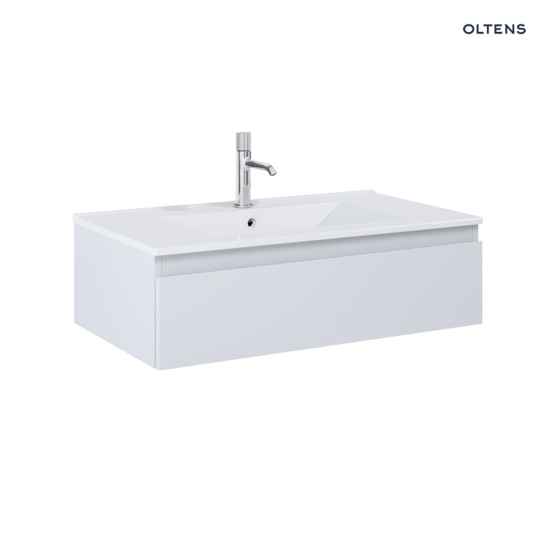 Zestaw Vernal umywalka z szafką 80 cm biały/szary mat OLTENS 68006700