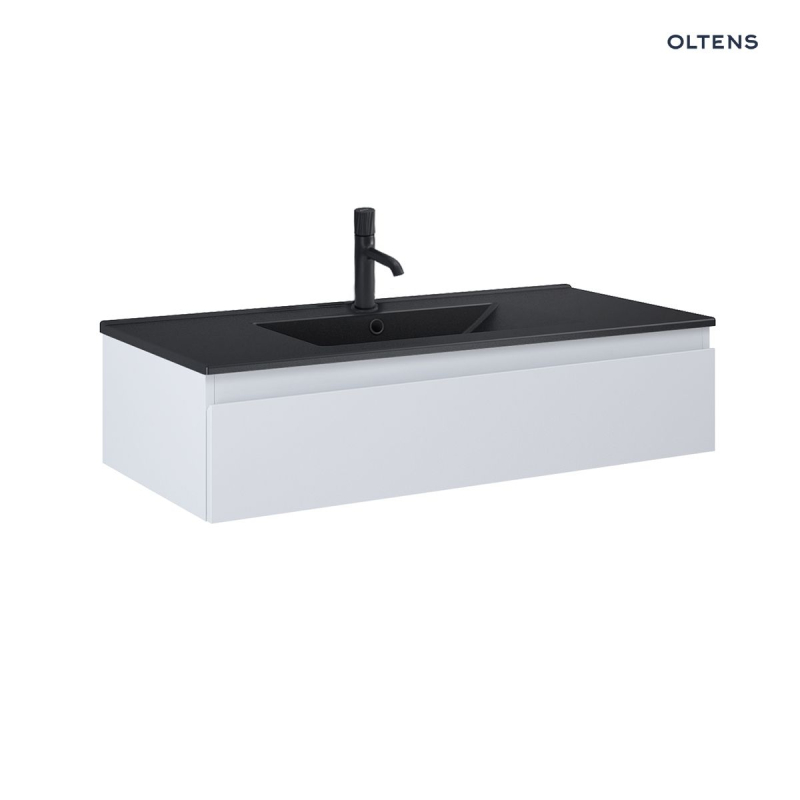 Zestaw Vernal umywalka z szafką 100 cm czarny mat/szary mat OLTENS 68009700