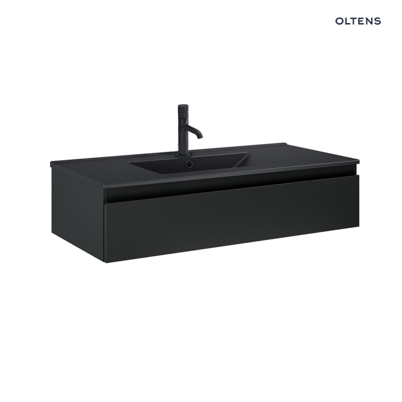 Zestaw Vernal umywalka z szafką 100 cm czarny mat OLTENS 68009300