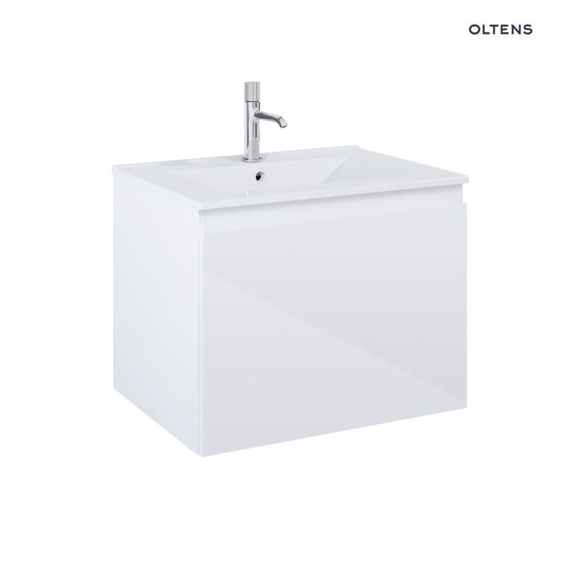 Zestaw Vernal umywalka z szafką 60 cm biały połysk OLTENS 68012000