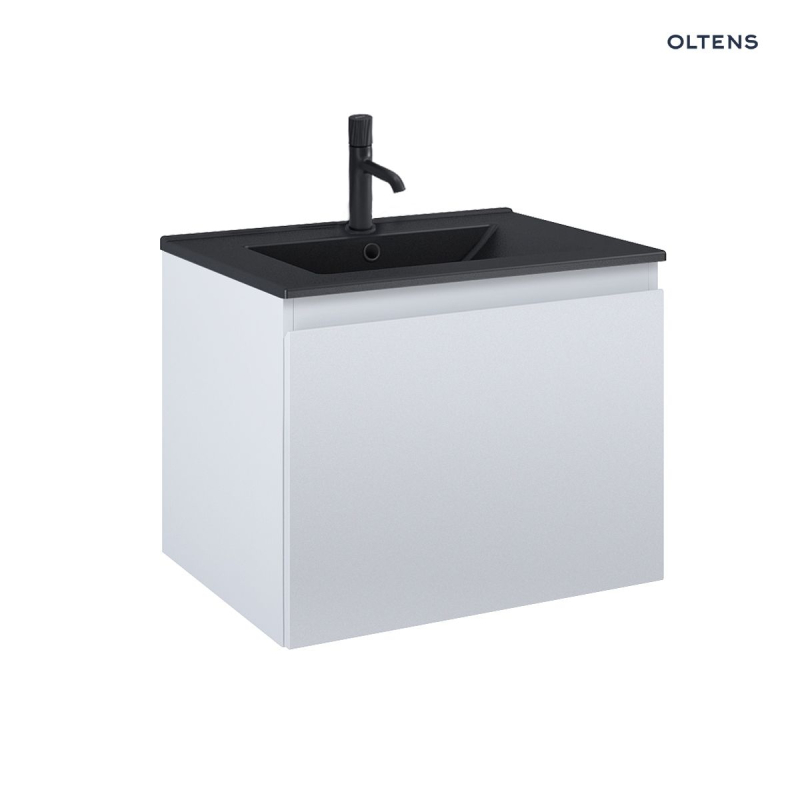 Zestaw Vernal umywalka z szafką 60 cm czarny mat/szary mat OLTENS 68013700
