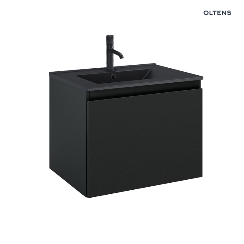 Zestaw Vernal umywalka z szafką 60 cm czarny mat OLTENS 68013300