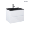 Zestaw Vernal umywalka z szafką 60 cm czarny mat/biały połysk OLTENS 68036000