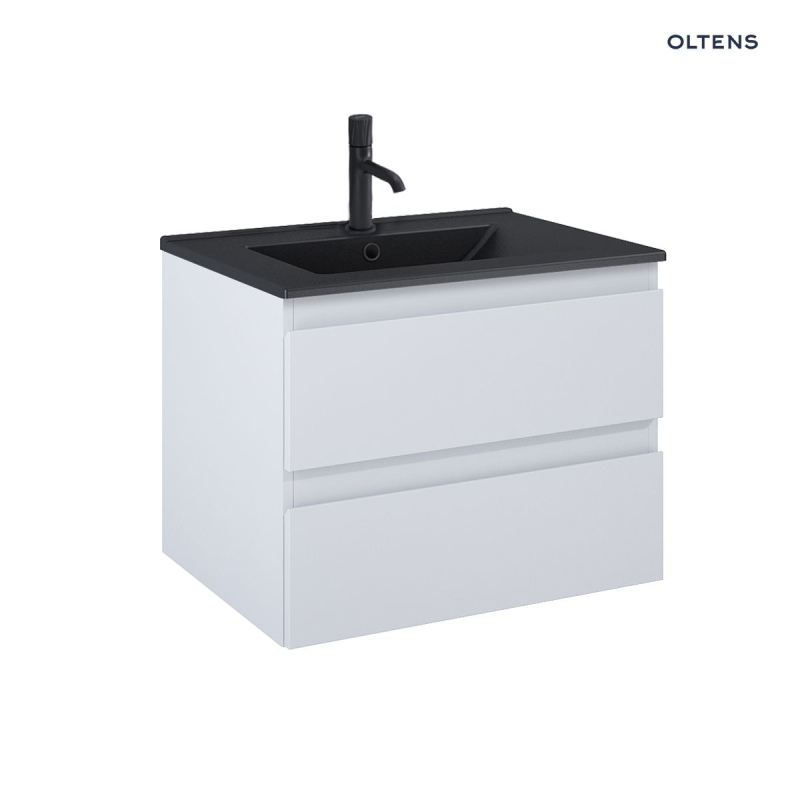 Zestaw Vernal umywalka z szafką 60 cm czarny mat/szary mat OLTENS 68036700