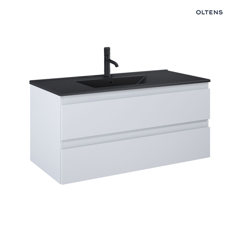 Zestaw Vernal umywalka z szafką 100 cm czarny mat/szary mat OLTENS 68038700