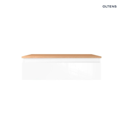 Vernal szafka 80 cm podumywalkowa wisząca z blatem biały połysk/dąb OLTENS 68108000