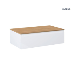 Vernal szafka 80 cm podumywalkowa wisząca z blatem biały połysk/dąb OLTENS 68108000