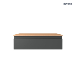 Vernal szafka 80 cm podumywalkowa wisząca z blatem grafit mat/dąb OLTENS 68108400