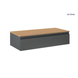 Vernal szafka 100 cm podumywalkowa wisząca z blatem grafit mat/dąb OLTENS 68109400