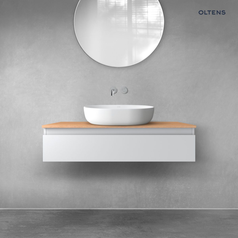 Vernal szafka 100 cm podumywalkowa wisząca z blatem szary mat/dąb OLTENS 68109700