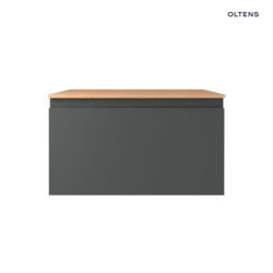 Vernal szafka 80 cm podumywalkowa wisząca z blatem grafit mat/dąb OLTENS 68112400