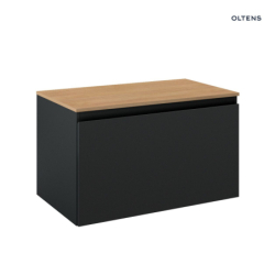 Vernal szafka 80 cm podumywalkowa wisząca z blatem czarny mat/dąb OLTENS 68112300