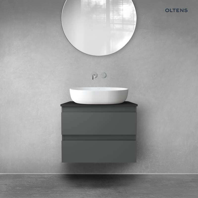 Vernal szafka 60 cm podumywalkowa wisząca z blatem grafit mat/czarny mat OLTENS 68118400