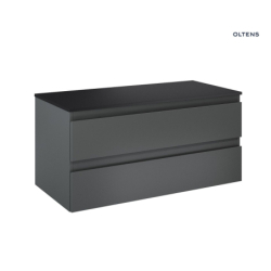 Vernal szafka 100 cm podumywalkowa wisząca z blatem grafit mat/czarny mat OLTENS 68120400