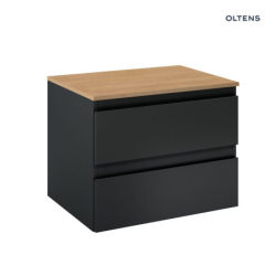 Vernal szafka 60 cm podumywalkowa wisząca z blatem czarny mat/dąb OLTENS 68124300