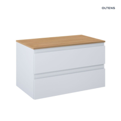 Vernal szafka 80 cm podumywalkowa wisząca z blatem szary mat/dąb OLTENS 68125700