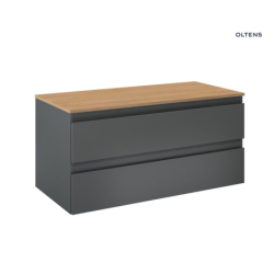 Vernal szafka 100 cm podumywalkowa wisząca z blatem grafit mat/dąb OLTENS 68126400