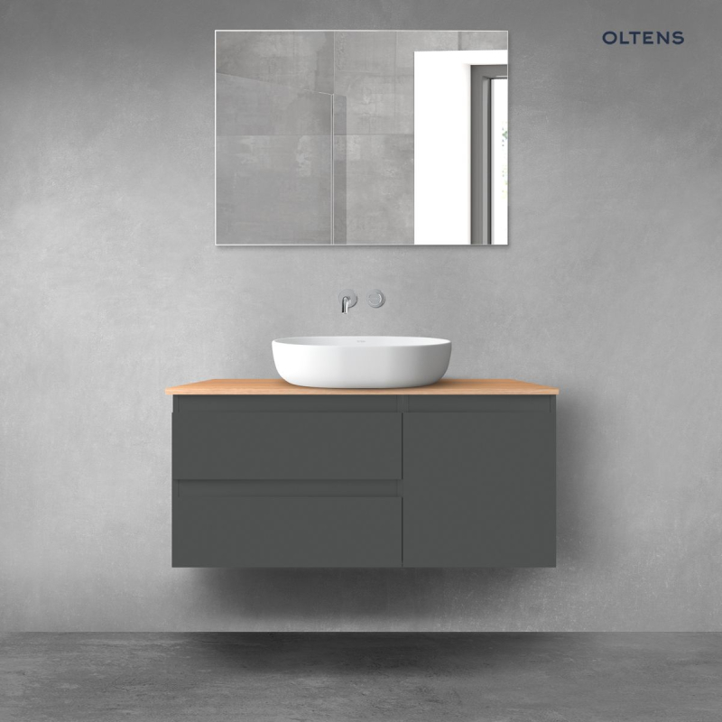 Vernal zestaw mebli łazienkowych 100 cm z blatem grafit mat/dąb OLTENS 68202400
