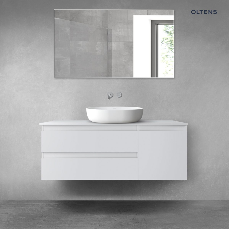 Vernal zestaw mebli łazienkowych 120 cm z blatem szary mat OLTENS 68209700