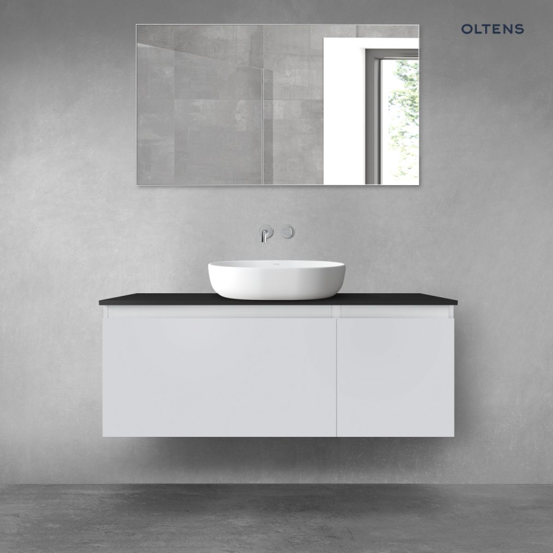 Vernal zestaw mebli łazienkowych 120 cm z blatem szary mat/czarny mat OLTENS 68256700