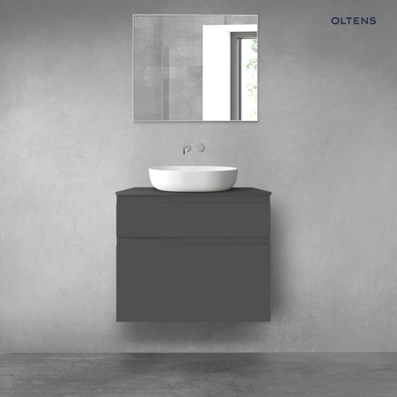 Vernal zestaw mebli łazienkowych 80 cm z blatem grafit mat OLTENS 68219400