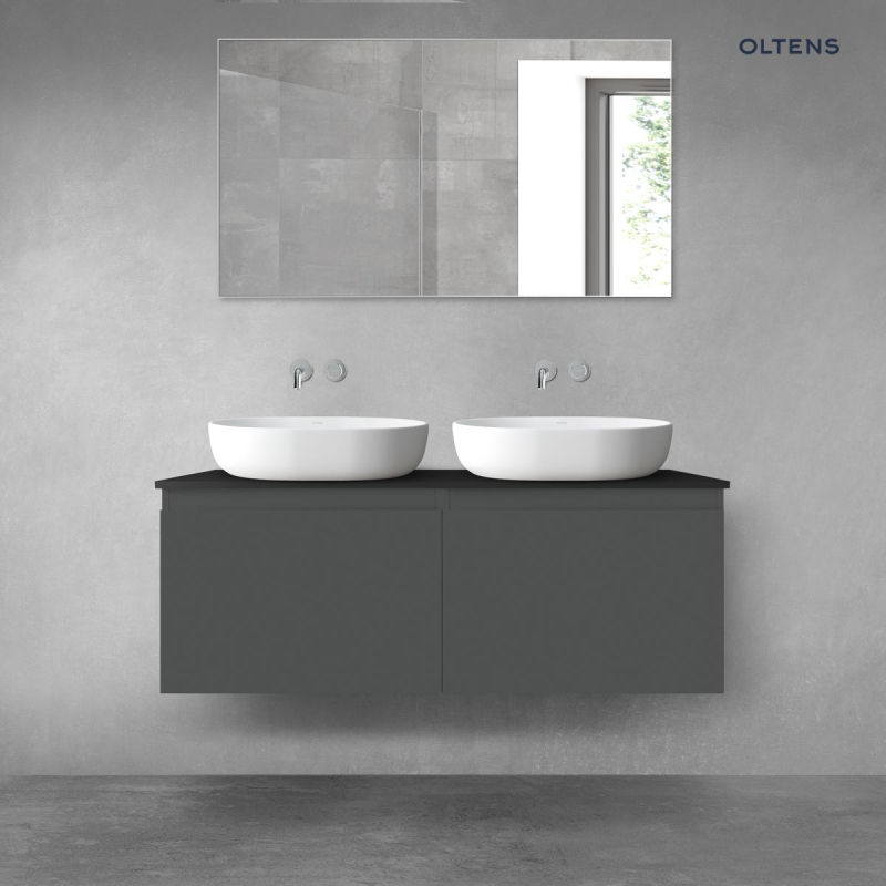 Vernal zestaw mebli łazienkowych 120 cm z blatem grafit mat/czarny mat OLTENS 68246400