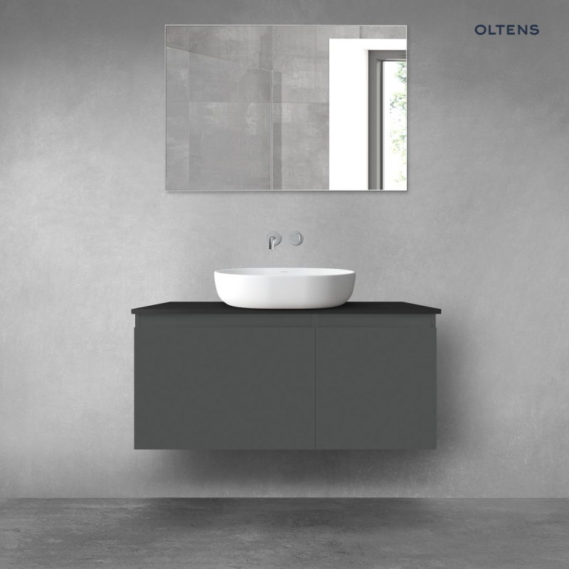 Vernal zestaw mebli łazienkowych 100 cm z blatem grafit mat/czarny mat OLTENS 68255400