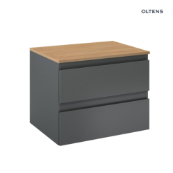 Vernal szafka 60 cm podumywalkowa wisząca z blatem grafit mat/dąb OLTENS 68124400