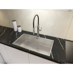 Hydda zlewozmywak stalowy 76x44 cm 1 komorowy stal szlachetna polerowana OLTENS 71105100