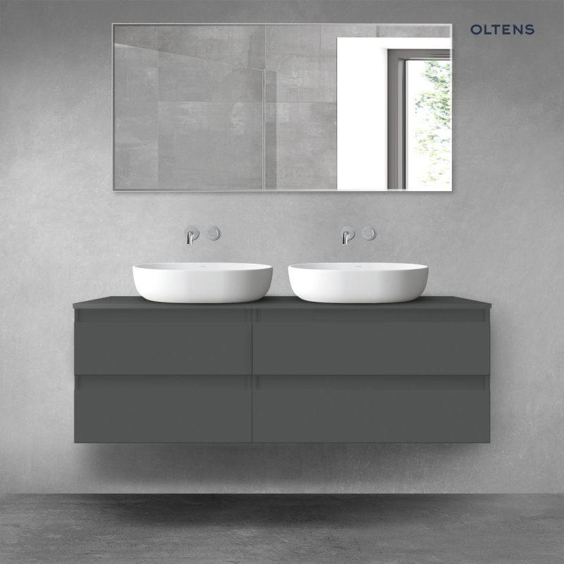 Vernal zestaw mebli łazienkowych 140 cm z blatem grafit mat OLTENS 68257400