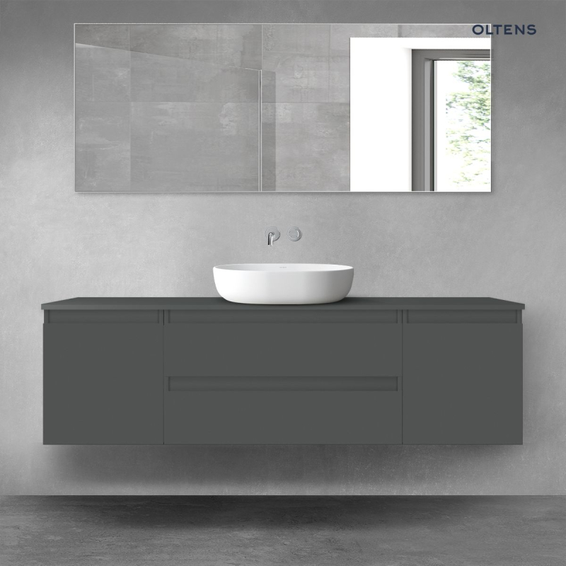 Vernal zestaw mebli łazienkowych 160 cm z blatem grafit mat OLTENS 68445400