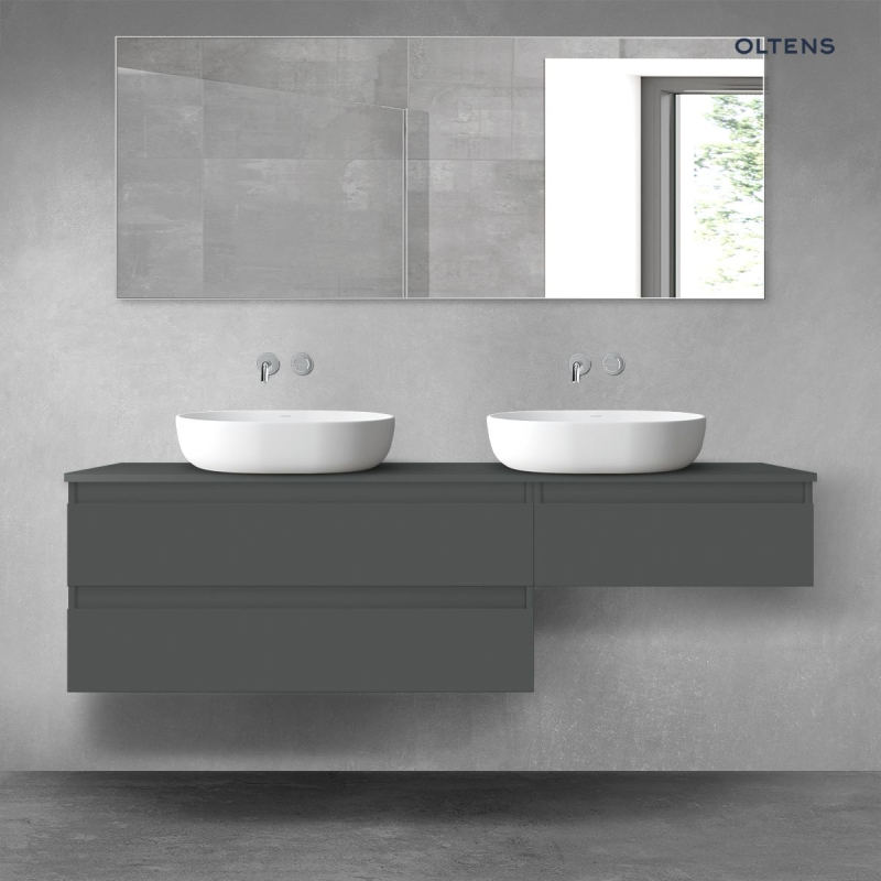 Vernal zestaw mebli łazienkowych 160 cm z blatem grafit mat OLTENS 68347400