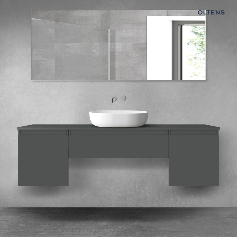 Vernal zestaw mebli łazienkowych 160 cm z blatem grafit mat OLTENS 68387400