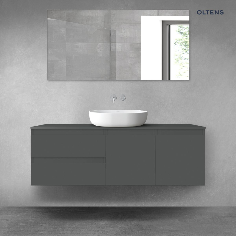 Vernal zestaw mebli łazienkowych 140 cm z blatem grafit mat OLTENS 68270400