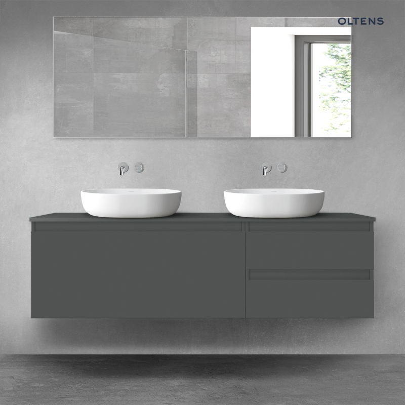 Vernal zestaw mebli łazienkowych 160 cm z blatem grafit mat OLTENS 68439400