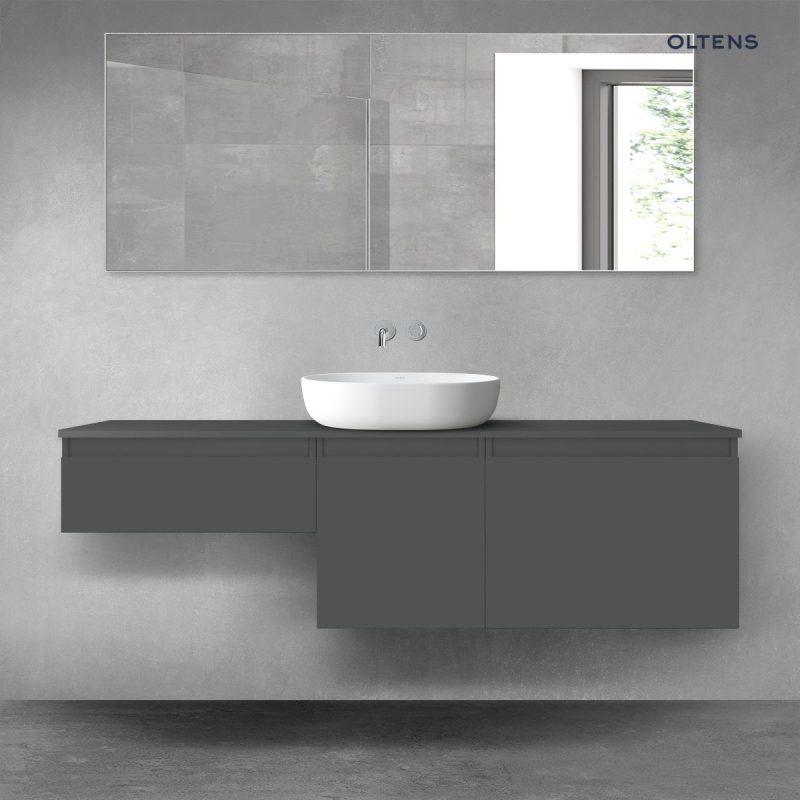 Vernal zestaw mebli łazienkowych 160 cm z blatem grafit mat OLTENS 68431400