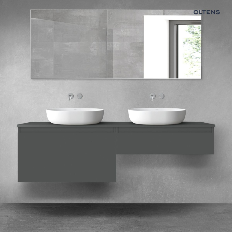 Vernal zestaw mebli łazienkowych 160 cm z blatem grafit mat OLTENS 68369400
