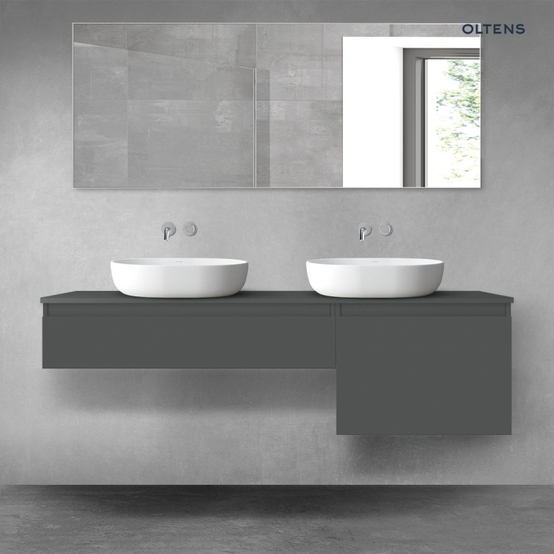 Vernal zestaw mebli łazienkowych 160 cm z blatem grafit mat OLTENS 68343400