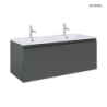 Vernal umywalka z szafką 120 cm biały połysk/grafit mat OLTENS 68034400