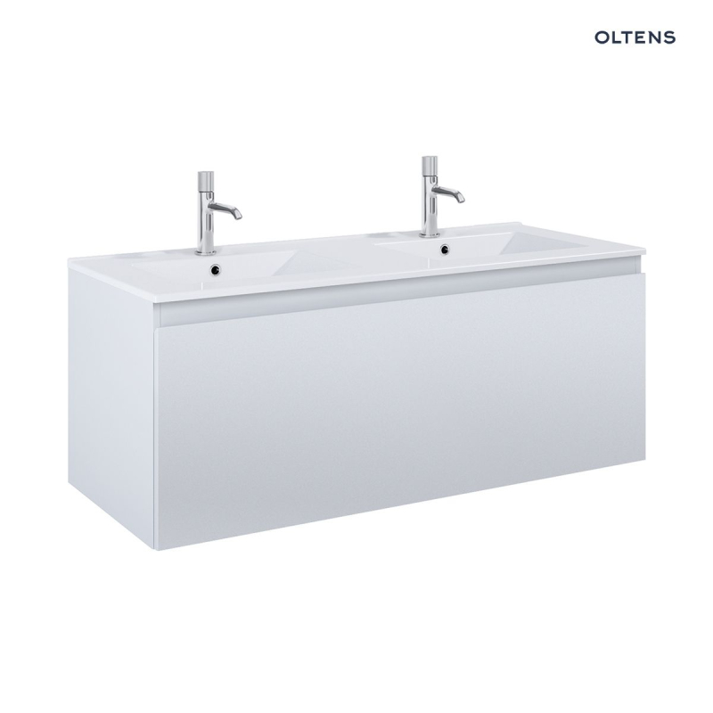 Vernal umywalka z szafką 120 cm biały połysk/szary mat OLTENS 68034700