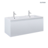 Vernal umywalka z szafką 120 cm biały połysk/szary mat OLTENS 68034700